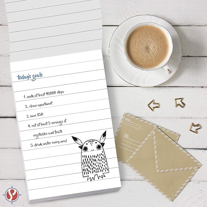 Memo Pads, White, With Black Lines – Lined Paper Notepads, Scratch Pad, Writing Pad for Planning, To-Do Lists, Appointments, Reminders, Home, Office – 50 Sheets Per Pad, 10 Pads per Pack – 3" x 5"