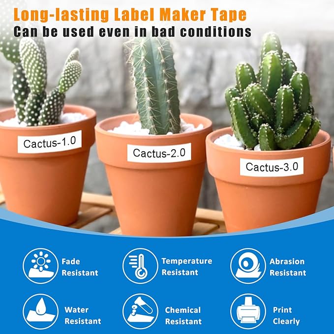 18x Compatible with Brother Label Maker Tape 12mm 1/2 Inch Laminated White TZe TZ TZe-231 P Touch Label Tape Compatible with Brother PT-D210 PT-D220 PT-D200 PT-H110 PT-2040 D610BT Tape Refill