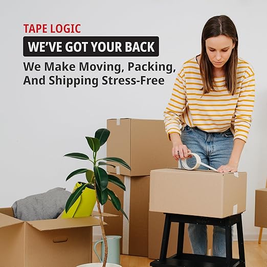 Tape Logic 3" x 55 yds Acrylic Packing Tape 3.5 Mil, Clear (6-Pack) Heavy Duty Packing Tape Rolls for Sealing Boxes at Home, Warehouse, & Office, Supplies for Packaging, Shipping, Moving