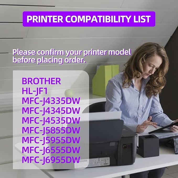 LC406 Ink Cartridges Compatible for Brother LC406 LC406XL Ink Cartridges Work for Brother MFC-J4335DW MFC-J4535DW MFC-J5855DW MFC-J6955DW MFC-J6555DW Ink (4 Pack)