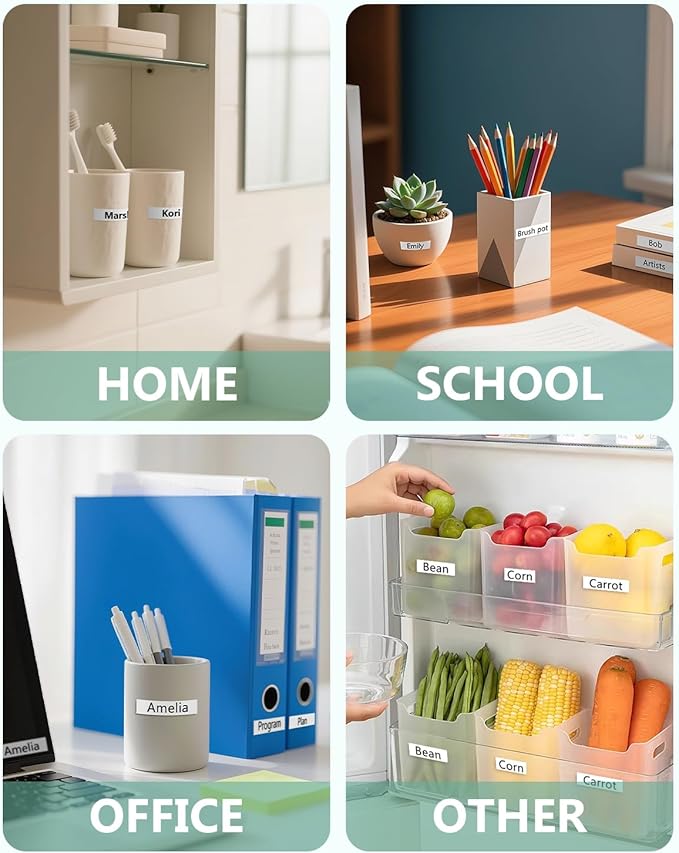 10-Pack 12 mm 0.47" Black on White Compatible for Brother Tze-231 Tz231 P Touch Label Tape 12mm 0.47" Laminated White Tze Tz Tape 1/2" for PT-D210 PT-D202 PT-D220 PTD410 PTD600 PTD400 PT2430