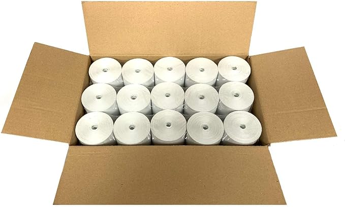 3 1/8 x 190 Thermal Receipt Paper Rolls For Most POS Systems and Receipt Printers, Compatible With Clover Station, Square Station, Toast Station, TM-T88, TSP Series (30 Rolls)