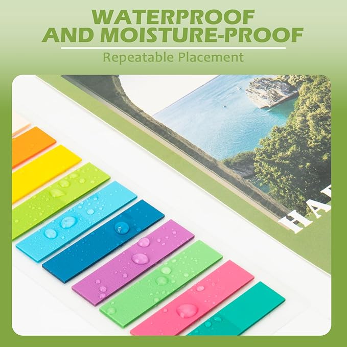 3600Pcs Multi-Colored Writeable and Repositionable Book Flags Strip - Annotating Tabs, Book Markers, Sticky Tabs, Morandi Page Markers