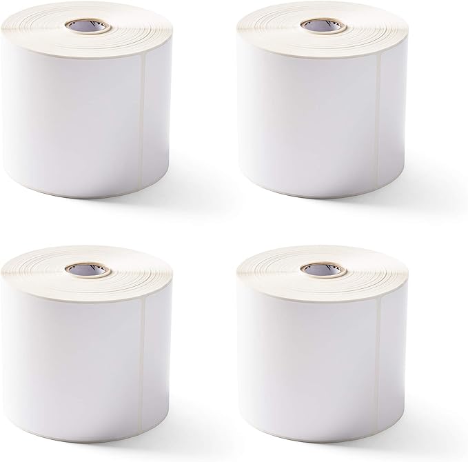 Zebra 4 x 6 in Thermal Transfer Polyester Labels Z-Ultimate 3000T Permanent Adhesive Shipping Labels 1 in Core 4 rolls 10031647SP