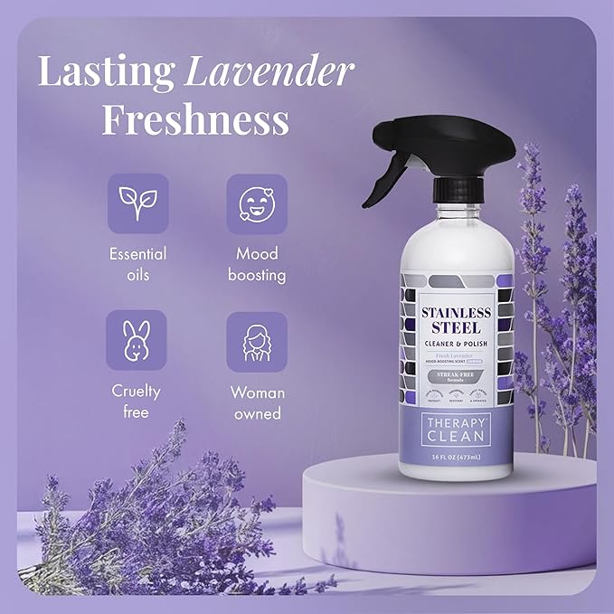 Therapy Stainless Steel Cleaner Bulk Refill - 64 oz. - Streak-Free, Removes Fingerprints and Water Marks from Appliances and Grills