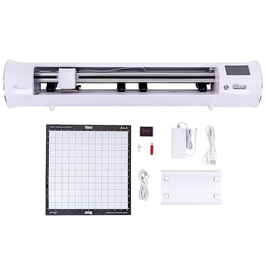 Siser Romeo High-Definition Cutter - 24" Professional Cutting Machine for Vinyl, Paper, and More – WiFi Compatible with Windows & Mac - Includes Leonardo Design Studio Software, Roll Holder Accessory