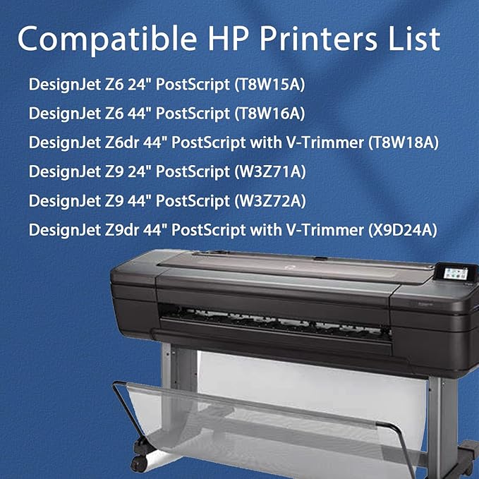 747 Ink Cartridge 300ml Replacement for HP 747 747XL P2V84A P2V85A P2V86A Ink Cartridge for DesignJet Z6 DesignJet Z9+ Large Format Printers, 3 Pack 747 Ink Kit (Gray/Chromatic Green/Chromatic Blue)