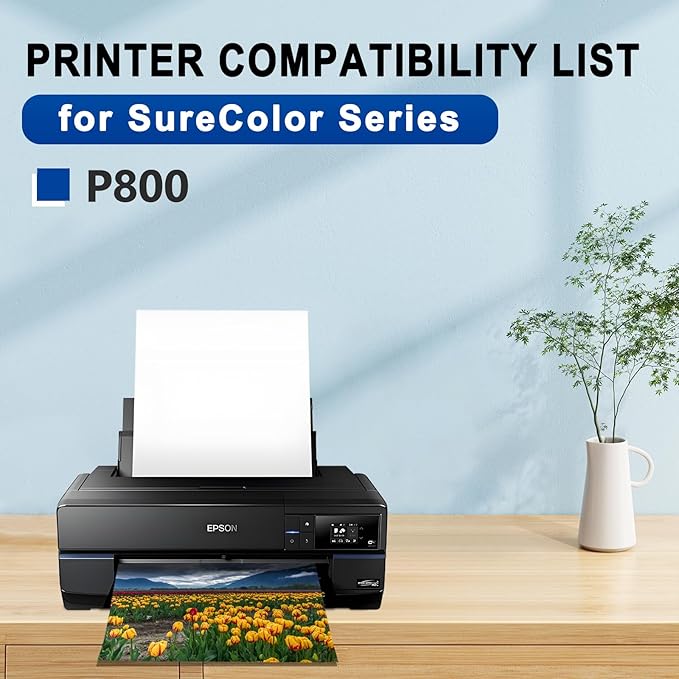 T850 Ink Cartridge T8505 T850500 Remanufactured Work for SureColor P800 (1-Pack, Light Cyan)
