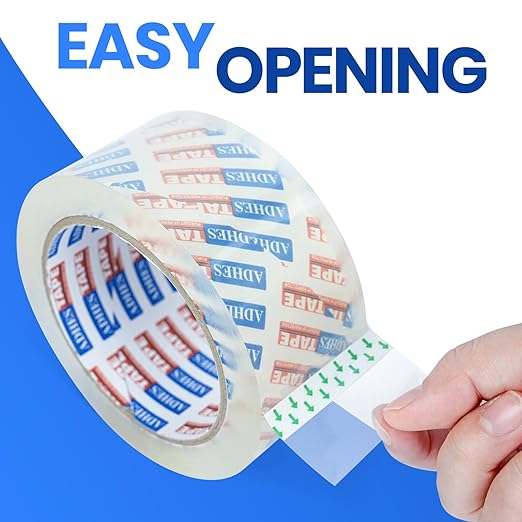 ADHES 96 Rolls Packing Tape with Dispenser Gun, 2.6 Mil Heavy Duty Packaging Tap for Shipping, Moving and Storing, 1.88 Inch x 55Yards, Super Clear