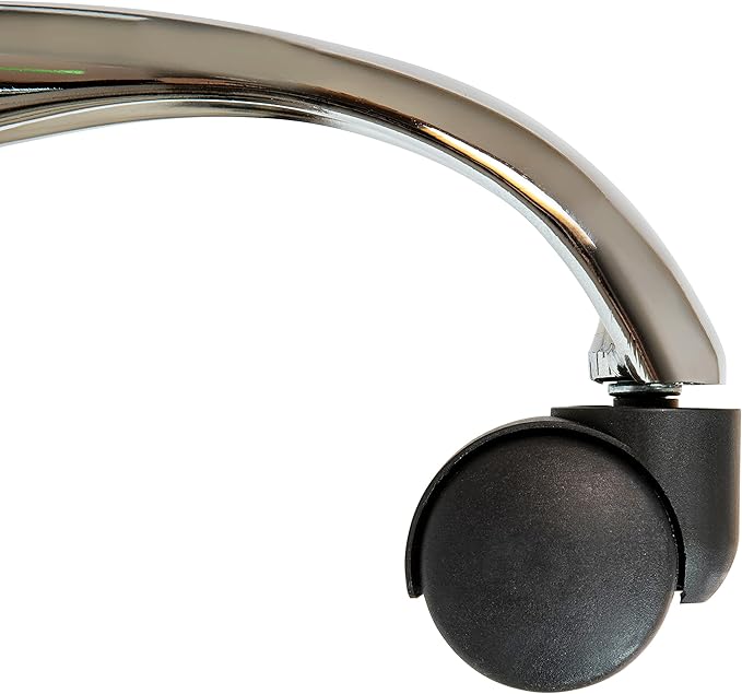 Flash Furniture Whitney Mid-Back Swivel LeatherSoft Desk Chair with Padded Seat and Armrests, Adjustable Height Padded Office Chair, Gray/Chrome