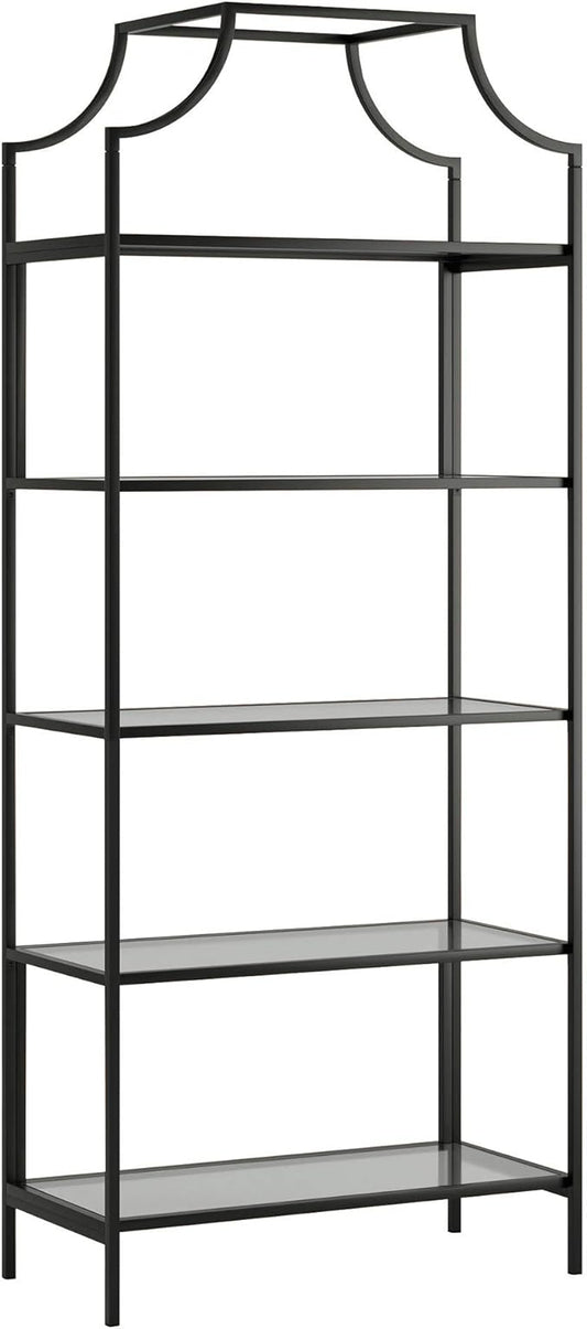 Sauder Harvey Park Bookcase/Book Shelf, Black