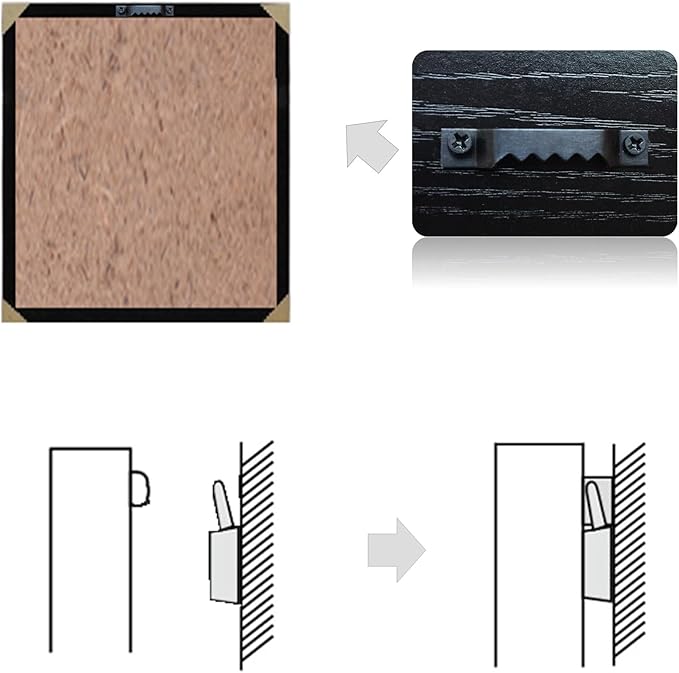 100 Pack Small Sawtooth Picture Hangers Steel Picture Hangers Picture Frames Hangers with Screws Picture Hang Solutions, for Hanging Clock Paintings Artwork Picture Frame Hook Photos (Black)