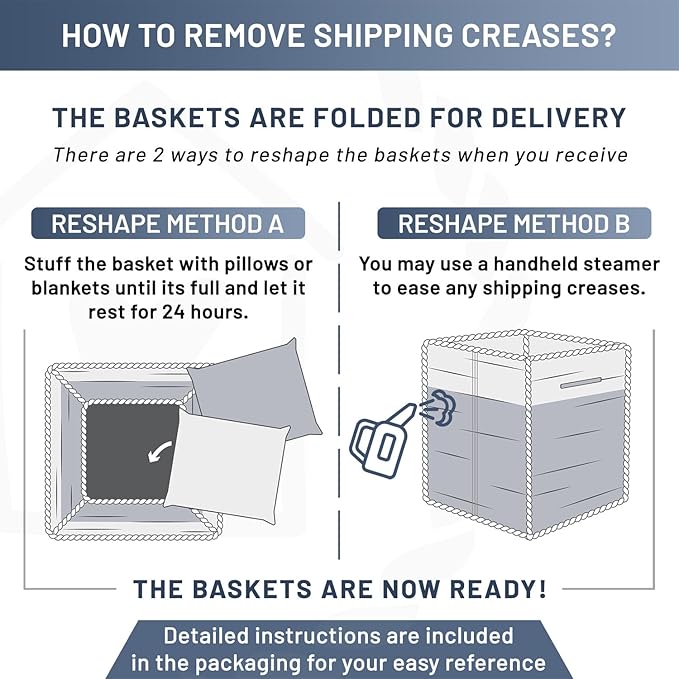 NaturalCozy Storage Cubes 11 Inch Cotton Rope Woven Baskets for Organizing, 3-Pack | Cube Storage Bin | Square Storage Baskets for Shelves Organizer, Classroom, Kids Toy Bins, Closet, Baby Nursery