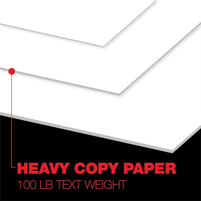 Accent Opaque White Printer Paper, 12” x 18” 40lb Copy Paper – 1,250 Sheets (5 Reams) – Premium Computer Paper with Super Smooth Finish, 97 Bright, 148gsm – Ideal for Ink Heavy Printing – 189026C