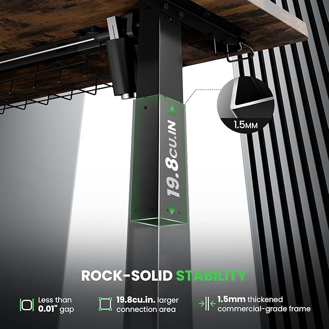 SIAGO Electric Standing Desk Adjustable - 48 x 24 Inch Sit Stand up Desk with Cable Management - 3 Memory Preset Adjustable Height Table