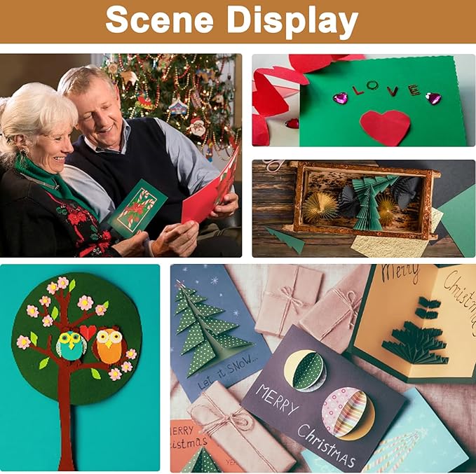 100 Sheets Dark Green Cardstock 8.5 x 11 Crafting Paper, 200gsm/75lb Heavyweight Paper Christmas Green Card Stock for DIY Cards Making, Greeting Cards, Invitations, Party Decorations, Menus