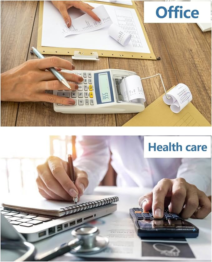 WEEMAY Compatible Calculator Ink Ribbon Replacement for IR-40T Black/Red Sharp EL-1750V EL-1801V, Canon P23-DHV CP13 MP-12D, Casio HR-100TM HR-170RC, Individually Sealed, 12 Pack