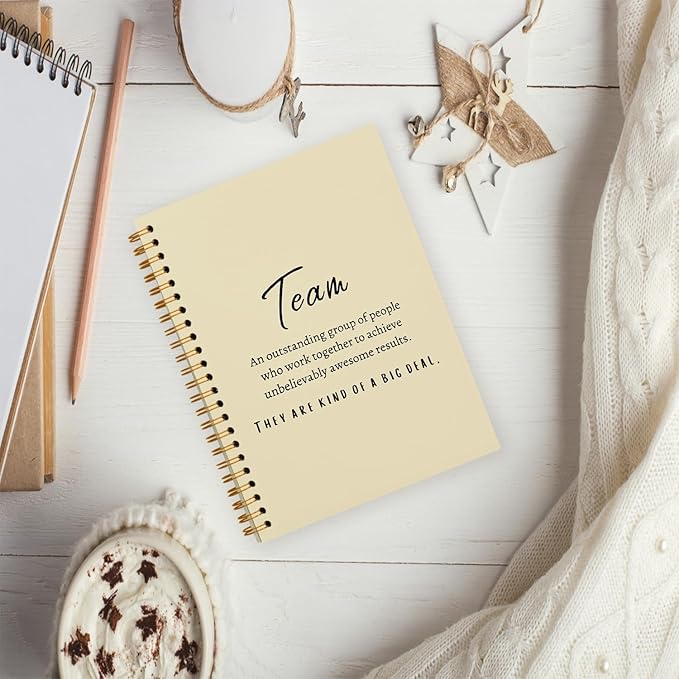 hold fizz Beige Meeting Notebook for Work, Employee Appreciation Gifts, Team Gifts for Employees, Journals for Writing, Thank You Gifts for Women Men Leader Boss Manager Mentor Coworkers, 5.5"x8.3"