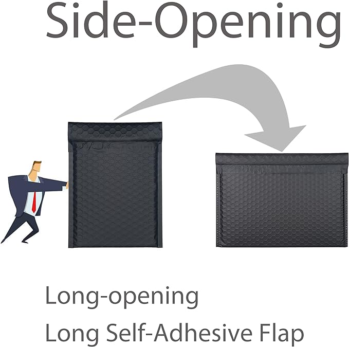 Red Side-Loading Bubble Mailers 10 x 7 Inches,Self-Seal Padded Mailing Envelopes, Pack of 27