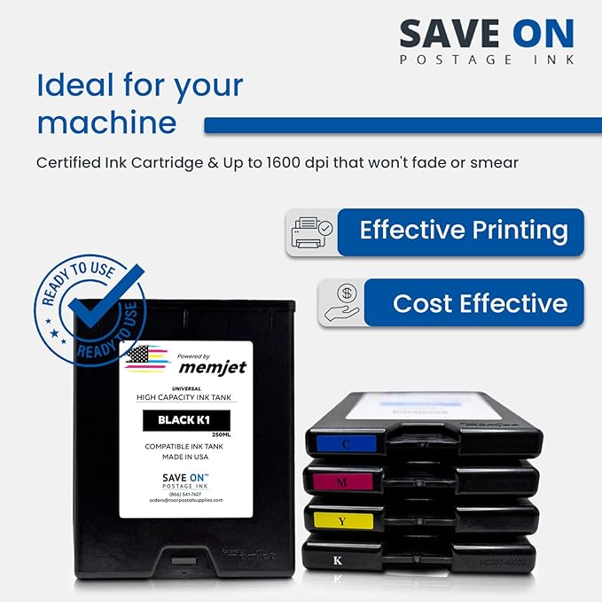 Save On Postage Ink, Memjet Ink Cartridge Compatible Astro 123-2413 | Memjet Ink Compatible HI-Cap Cyan Ink Tank for AstroJet M1 M2 S1 and M1DX