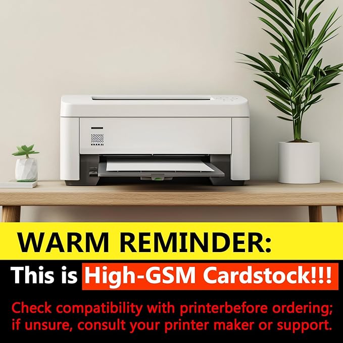 OcePor 200 Sheets White Cardstock 8.5” x 11”, 92lb/250gsm Card Stock, Thick Card Stock Paper, Heavy Cardstock Paper for Printer, Resume, Scrapbooks, Art, Crafts, Business Cards