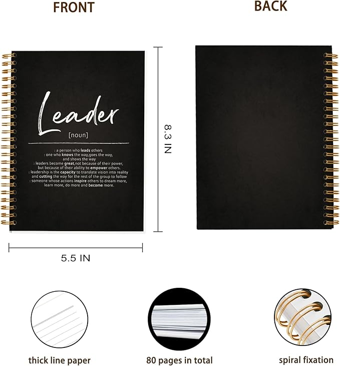 OXW Meeting Notebook for Work, Leadership Gifts, Employee Appreciation Gifts, Journals for Writing, Thank You Gifts for Women Men Coworkers Mentor Boss Supervisor Teacher(5.5'' X 8.3'')