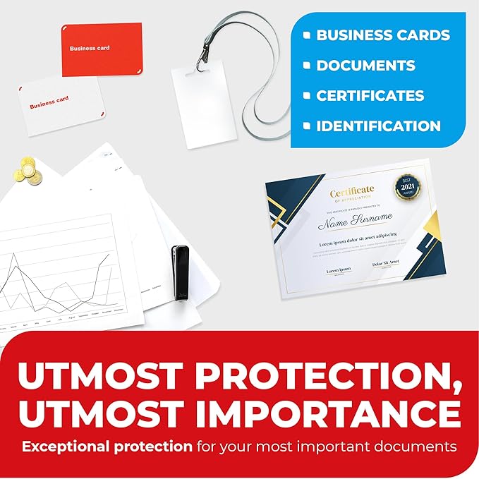 5MIL Thermal Laminating Sheets (75 Count) Photo, Notecard, I.D. Badge Sizes, Dry-Erase Friendly Laminating Pouches, Compatible with Laminators, Crystal Clear Laminated Finish