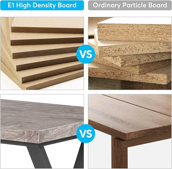 Tribesigns Writing Computer Desk, 55 inch Heavy Duty Study Desk with Z-Shaped Metal Leg, Modern Simple Home Office Computer Desk, Grey