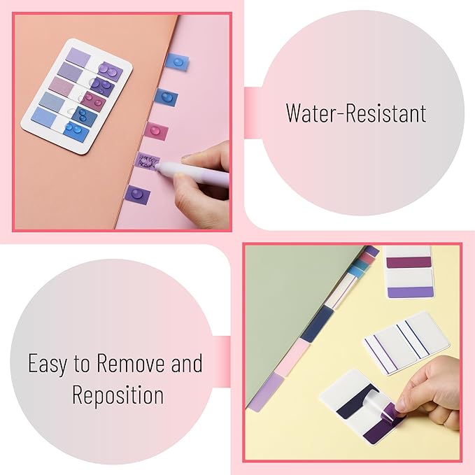 Mr. Pen- Colorful Index Tabs, 500 Pcs, 21 Sets - Sticky Page Markers for Binders, Books & Notebooks