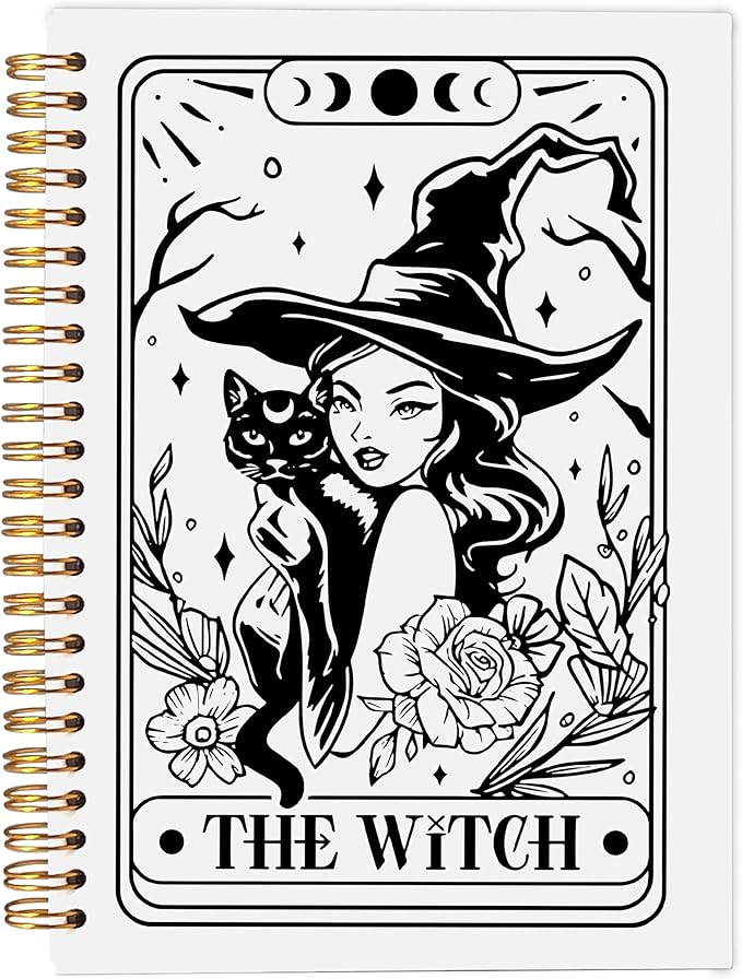 The Witch Tarot Journal Notebook - Witchy Journal Notebook, Witch Gifts, Witch Stuff, Witchy Gifts for Women, Witchy Stuff, Tarot Lover Gifts, Spiral Notebook 5.5x8.3