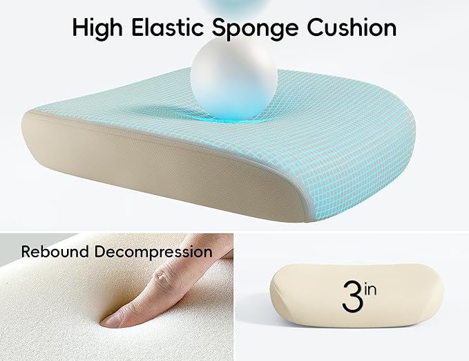 TRALT Office Chair - Ergonomic Office Chair with Back Support, Computer Chair - Home Office Desk Chairs, 330lbs Wide Seat Big and Tall Office Chairs with Headrest, Comfy Desk Chairs (Beige)