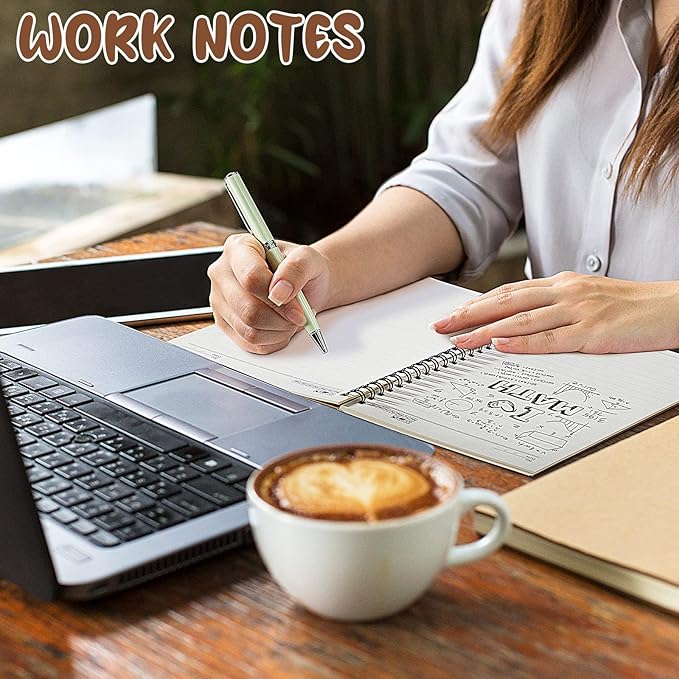 Eersida 20 Pack A5 Spiral Notebook College Ruled Spiral Notebook Bulk 5.5 x 8.3 Inch Hardcover Notepads Lined Travel Writing Journal Notepad, 50 Sheets 100 Pages(Black)