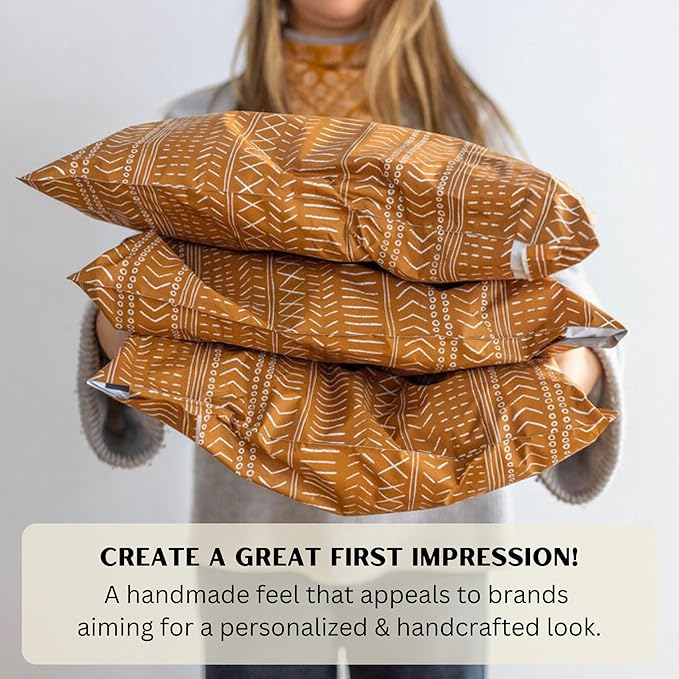 Poly Mailers 14.5x19 Inch 50 Pack Extra-Large Shipping Bags | Strong Thick Mailing Envelopes | Self-Adhesive | Waterproof & Tear Resistant | Small Business Packaging for Clothing - Boho Brown