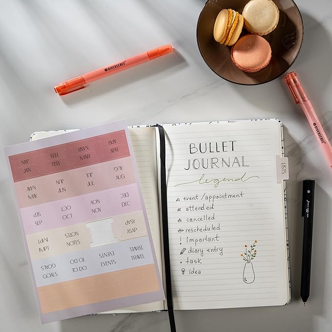 DIVERSEBEE Hardcover Lined Journal Notebook, Medium A5 (5.8 x 8.3 inches), 192 Pages, Thick Paper, Aesthetic Journals for Writing, Office School Bible Journaling Supplies (City on a Hill)