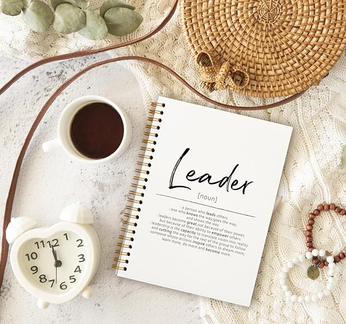 OXW Thank You Gifts for Leader, Meeting Notebook for Work, Appreciation Gift for Mentor Boss Manager, Office Supplies Leadership Gifts, White College Ruled Hardcover Spiral Notebook 5.5 x 8.3