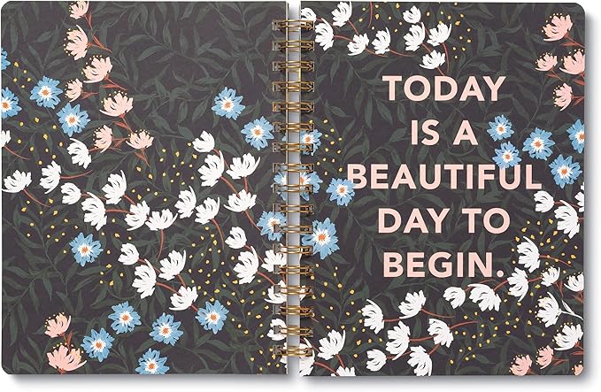 Compendium Spiral Notebook - You are here, it is time, you are ready. — A Designer Spiral Notebook with 192 Lined Pages, College Ruled, 7.0”W x 9.25”H