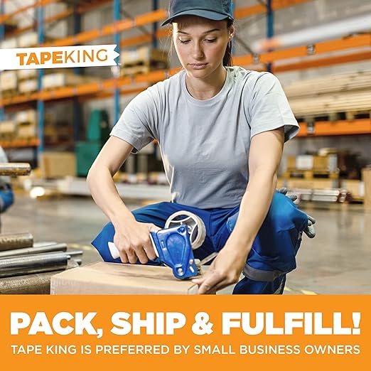Tape King Clear Packing Tape - XL 110 Yards Per Roll (6 Rolls) - 1.88 Inch Wide Stronger & Thicker 2.7mil, Heavy Duty Adhesive Industrial Depot Tape for Moving Packaging Shipping, Office & Storage