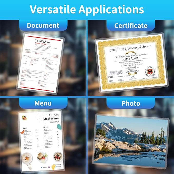 Clear Thermal Laminating Pouches – 9 x 11.5 Inch, 3 mil Thick (50 Pack) – Professional-Grade Lamination Sheets for Documents, Photos & Crafts – Fits 8.5 x 11 Letter Size Paper - [3mil 50 Packs]