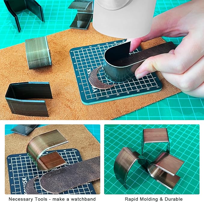 18 Pieces Leather Corner Punch Set, Leather End Punch Tool High Carbon Steel Corner Cutter Tools, Corner Trimmers Punch with Mat & Box, Edge Trimmer for DIY Leathercrafts