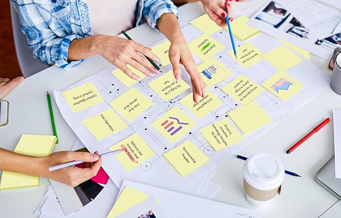 (18 Pack) Sticky Notes 3x3 in Yellow, Strong Adhesive, Clean Removal, Recyclable, Self-Stick Pads, Easy to Post for Home, Office, Notebook