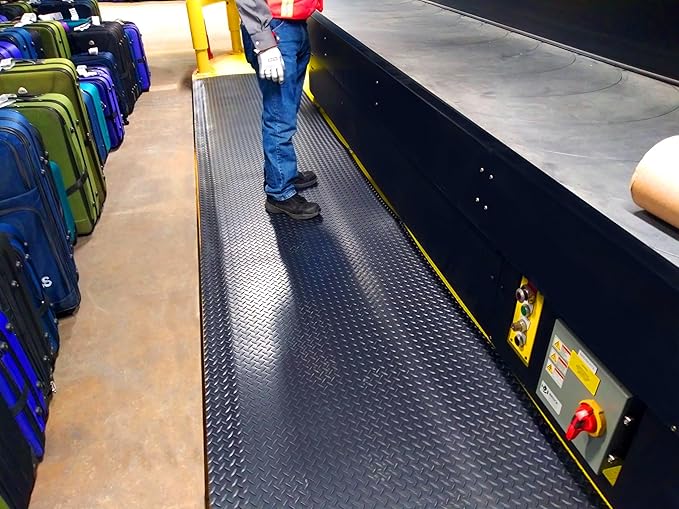 Rhino Mats, American Classic Diamond Anti-Fatigue Mats, Industrial Ergonomic Comfort Standing Mat for Work, Home, Garage, Office, Kitchen or Anywhere (Black 9/16" Thick, 3 FT. x 24 FT.)