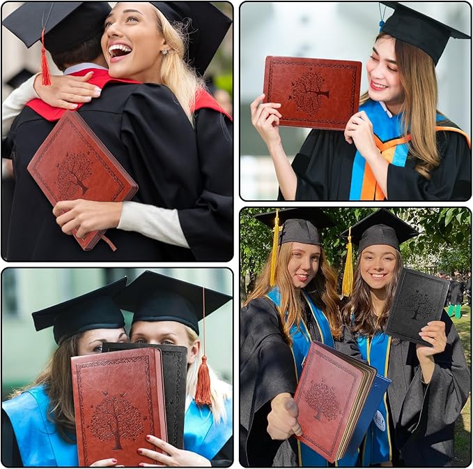 Leather Journal Notebook,300 Pages Hope Tree Softcover Lined Notebook for Women Men,300 Travel,Business,Work,Office,School Note Taking,5.7'' X 8.3''(black)