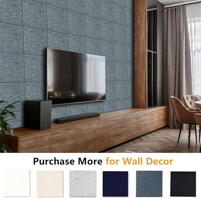 Large Cork Board for Wall with Pins, 36" x 24" Bulletin Board Self-Adhesive Pin Board | Customized 6 Packs Felt Tiles for Office Home Wall Decor, Light Gray