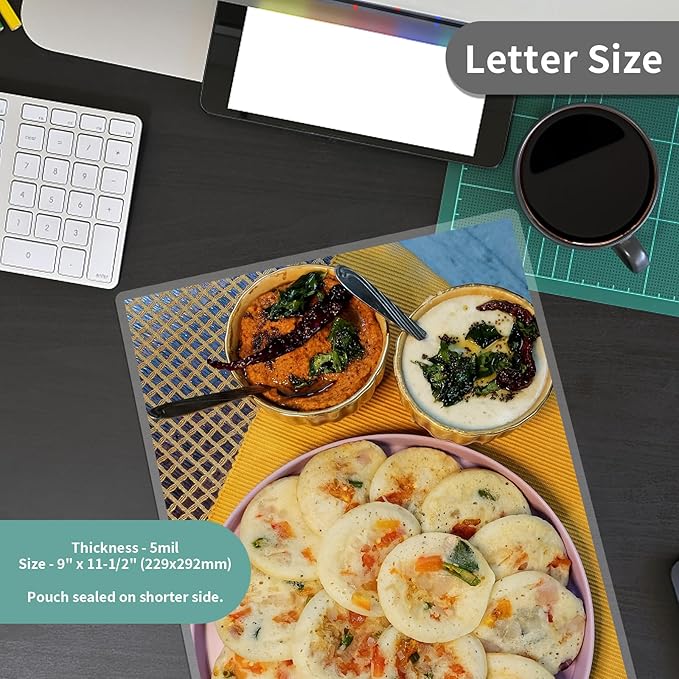 5 mil Thermal Laminating Sheets 2000 Packs, 9” x 11.5” Clear Laminating Pouches Holds 8.5 x 11 Inch Sheet, Letter Size Lamination Paper for Laminator - Rounded Corner