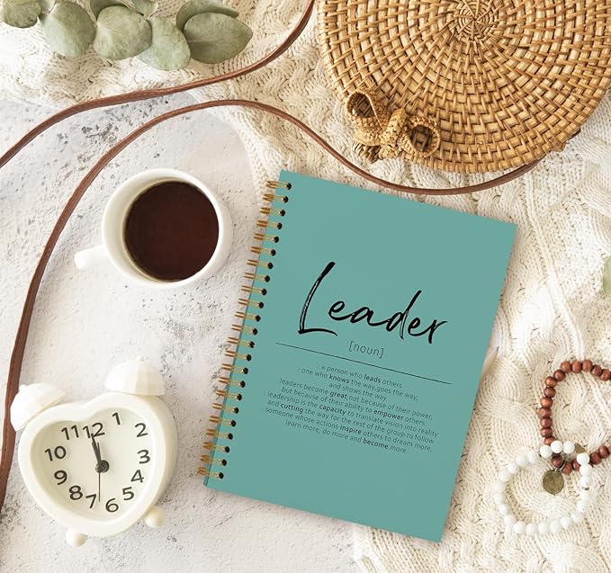 OXW Green Meeting Notebooks for Work, Leadership Gifts Office Work Notebook Journal for Writing Note Taking, Thank You Appreciation Gifts for Women Men Leader Mentor Boss Manager Principal, 5.5"x8.3"