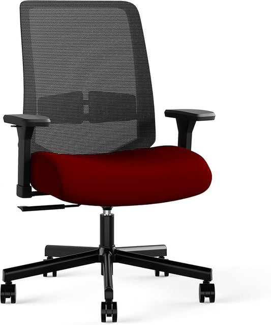 Ergonomic Office Chair, Mesh Computer Desk Chairs with Adjustable Lumbar Support, 3D Armrests, Tilt Function, Comfy Wide Seat, Swivel Executive Work Task Chair for Company and Home