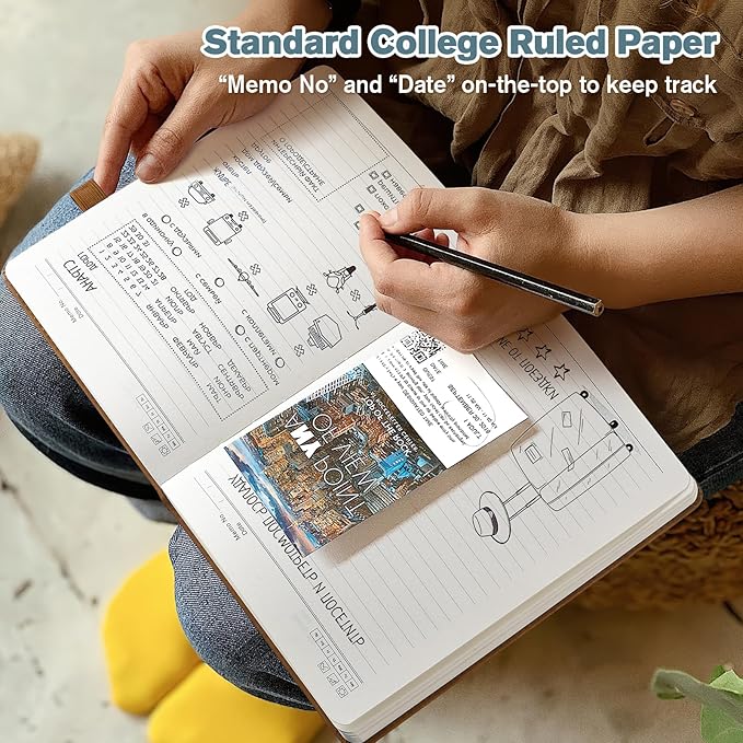 Notebook Journal for Women Men: Leather Journal for Writing, Hardcover College Ruled Journals Notebooks with Thick Paper, Large A4 Daily Journal for Travel, Diary, Gifts for Teens, 8.5"×11", Deepblue