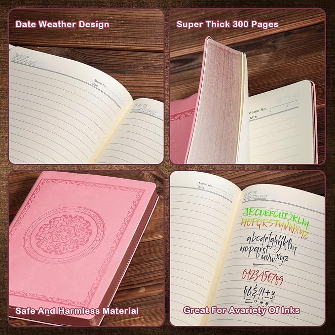 2025 Leather Vintage Journal Notebook,300 Pages,Leather Softcover Lined Journal Notebooks for Women Men,Notebook Journals for Writing Travel,Business,Office,8.5'' X 11.3''