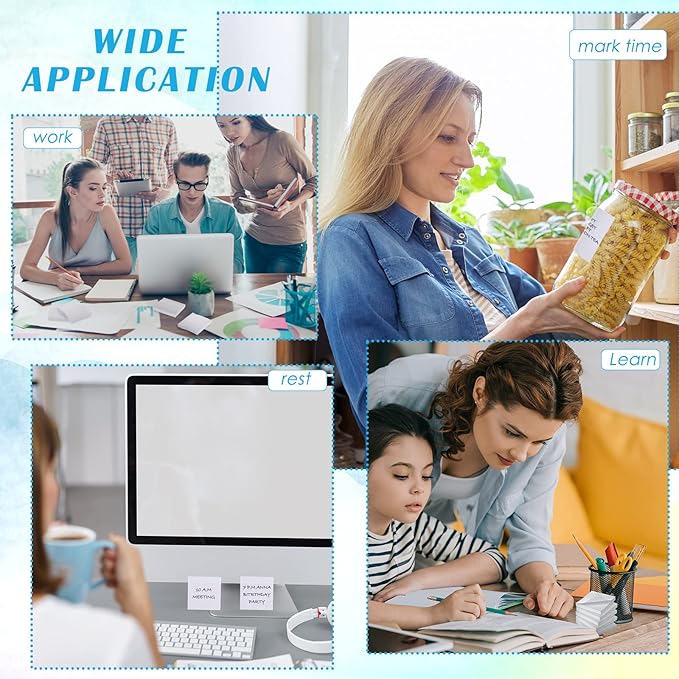 Sabary 2400 Sheets White Sticky Notes 3 x 3 Inch Self Stick Notes Pads Easy Note Pads for Office Home Studying Supplies, 24 Pads, 100 Sheets/Pad, Individual Package