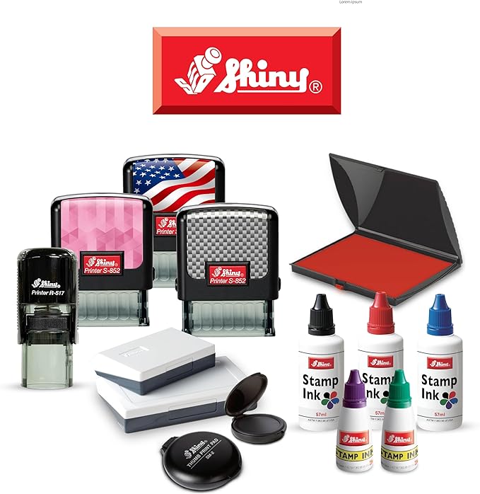 Shiny Smiley Face Teacher Stamp, Round Self Inking Stamp for Classroom, Green Ink